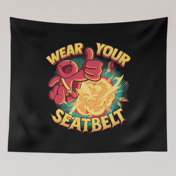 Item preview, Red Cartoon Guy Wear Your Seatbelt Art designed and sold by CALECKWOOD12.