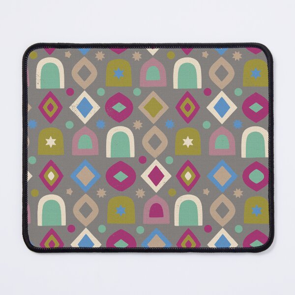 Item preview, Retro Geometric Shapes and Mystic Stars in Gray designed and sold by Pattique.