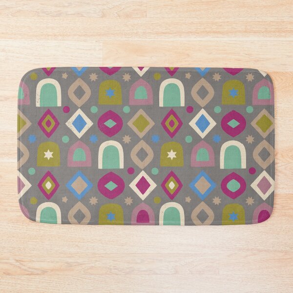 Item preview, Retro Geometric Shapes and Mystic Stars in Gray designed and sold by Pattique.
