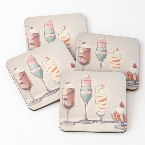Item preview, Four Sundaes   Pop Art by Wayne Thiebaud - wayne thiebaud gallery designed and sold by namikikkik.