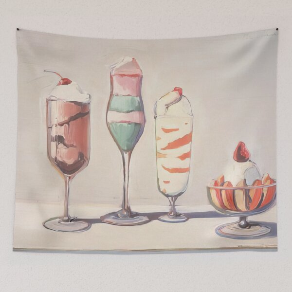 Item preview, Four Sundaes   Pop Art by Wayne Thiebaud - wayne thiebaud gallery designed and sold by namikikkik.