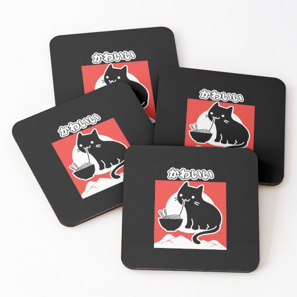 Item preview, Kawaii Cat Eating Ramen Japanese Aesthetic designed and sold by CHARLHNSON12.