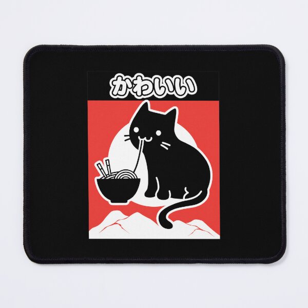 Item preview, Kawaii Cat Eating Ramen Japanese Aesthetic designed and sold by CHARLHNSON12.