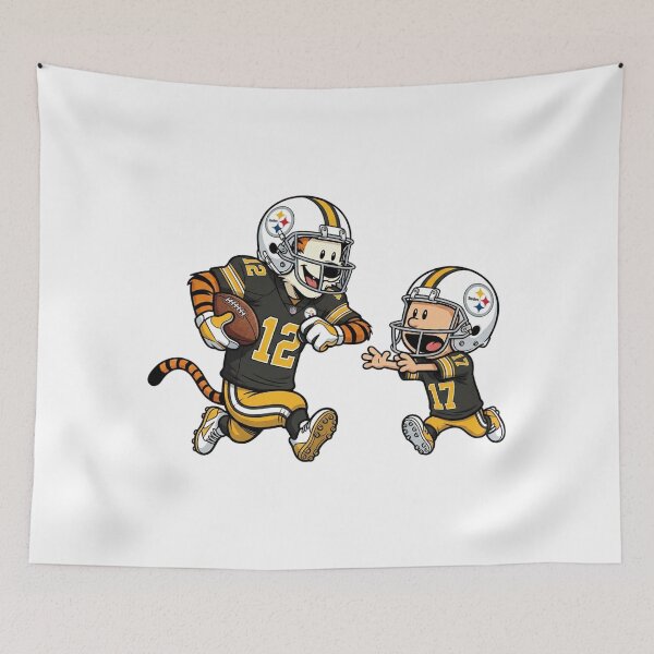 Item preview, Calvin And Hobbes Playing Football Fan Pittsburgh  Team designed and sold by DamianRoy88.