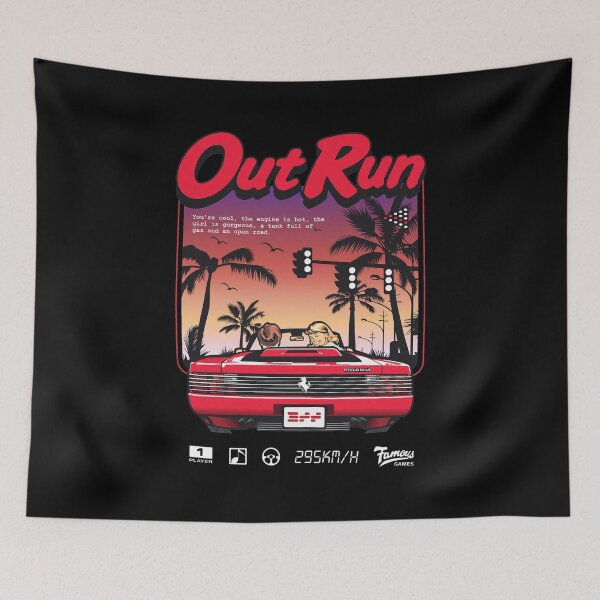Item preview, Out Run  Arcade  80s Sunset Drive designed and sold by CHARLHNSON12.