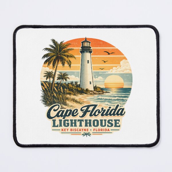 Item preview, Cape Florida Lighthouse Key Biscayne Florida Retro Travel Shirt designed and sold by gr-arts.