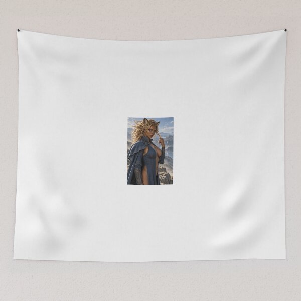 Item preview, Blonde Woman in Dusty Blue Robe by Sea designed and sold by CathryneDelamort.