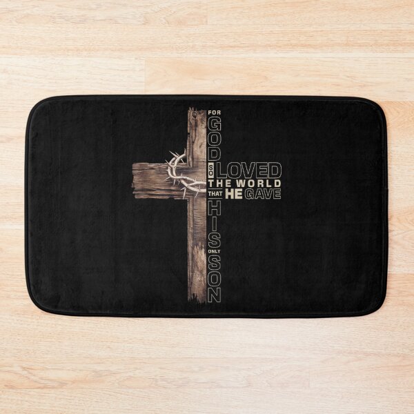 Item preview, John 3:16 Jesus Cross Christian Bible Verse Faith Inspired designed and sold by KatieThomShop.