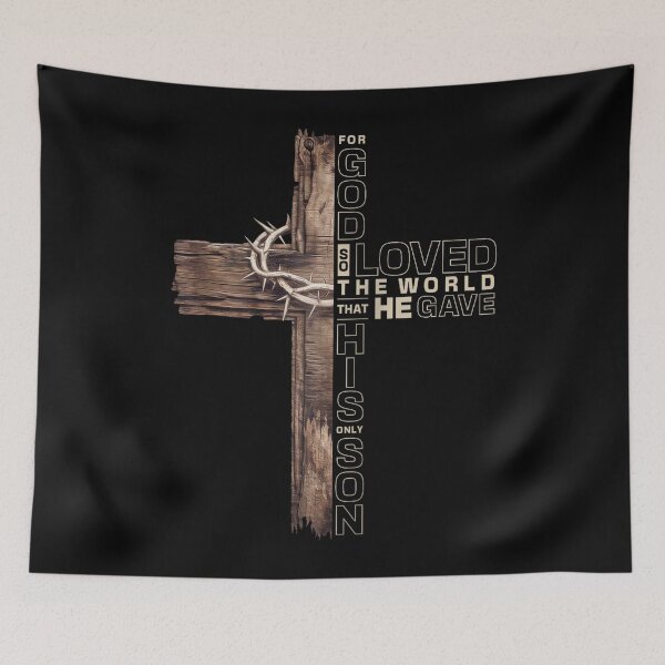 Item preview, John 3:16 Jesus Cross Christian Bible Verse Faith Inspired designed and sold by KatieThomShop.