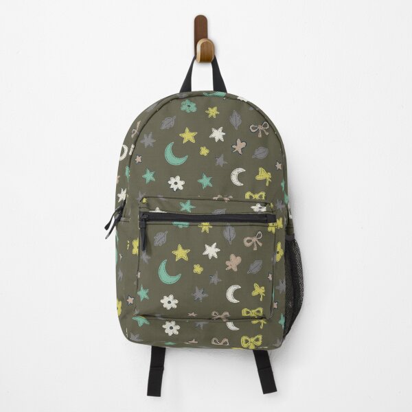 Item preview, Flowers, Elements of Nature and Children's Stars in Olive Green designed and sold by Pattique.
