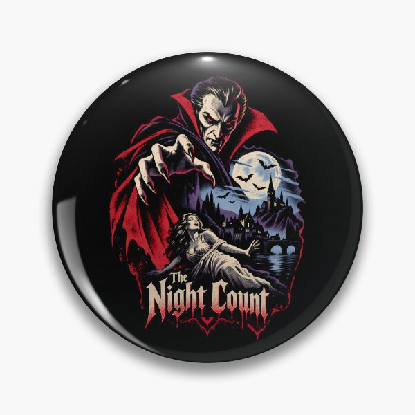 Item preview, The Night Count Gothic Horror Illustration with Haunted Cityscape designed and sold by potseed21.