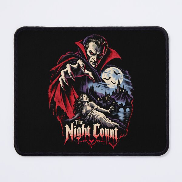 Item preview, The Night Count Gothic Horror Illustration with Haunted Cityscape designed and sold by potseed21.