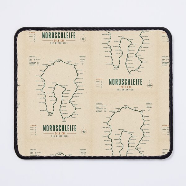 Item preview, The Green Hell: Nordschleife Circuit Map - A Minimalist illustration Map of the legendary German racetrack's Nordschleife layout - Gift for Motorsports Lover designed and sold by MoonSkyArt.