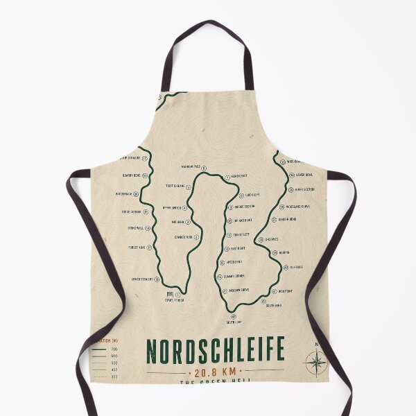 Item preview, The Green Hell: Nordschleife Circuit Map - A Minimalist illustration Map of the legendary German racetrack's Nordschleife layout - Gift for Motorsports Lover designed and sold by MoonSkyArt.