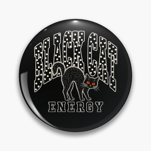 Item preview, Retro Black Cat Energy designed and sold by milomatchart.