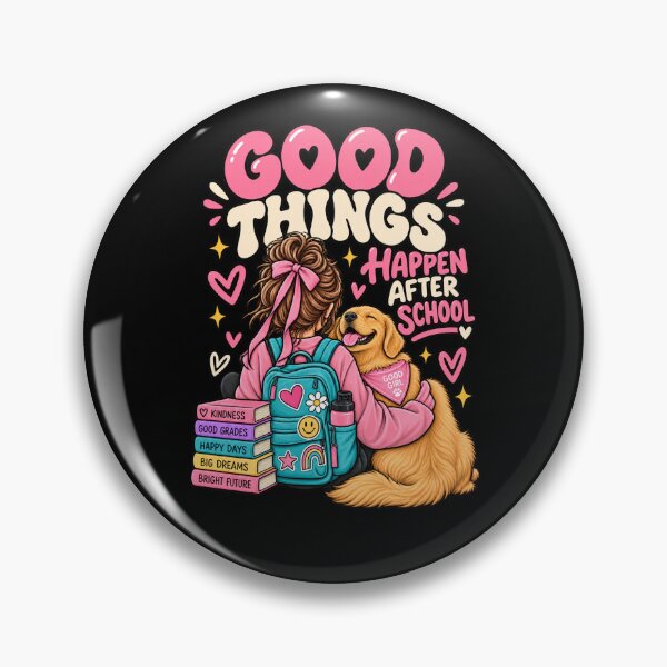 Item preview, Good Things Happen After School Golden Retriever Girl designed and sold by Ridaelb.