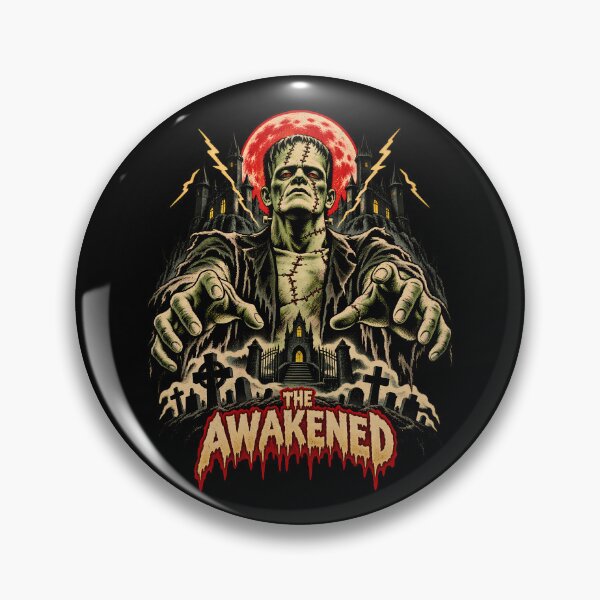 Item preview, The Awakened Gothic Horror Figure in Ominous Graveyard Illustrative Art designed and sold by potseed21.