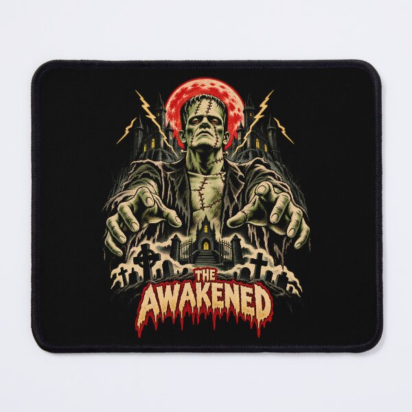 Item preview, The Awakened Gothic Horror Figure in Ominous Graveyard Illustrative Art designed and sold by potseed21.