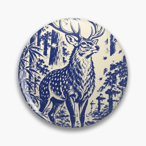 Item preview, Guardian of the Cedar Path Japanese Deer Art designed and sold by 89shirts.