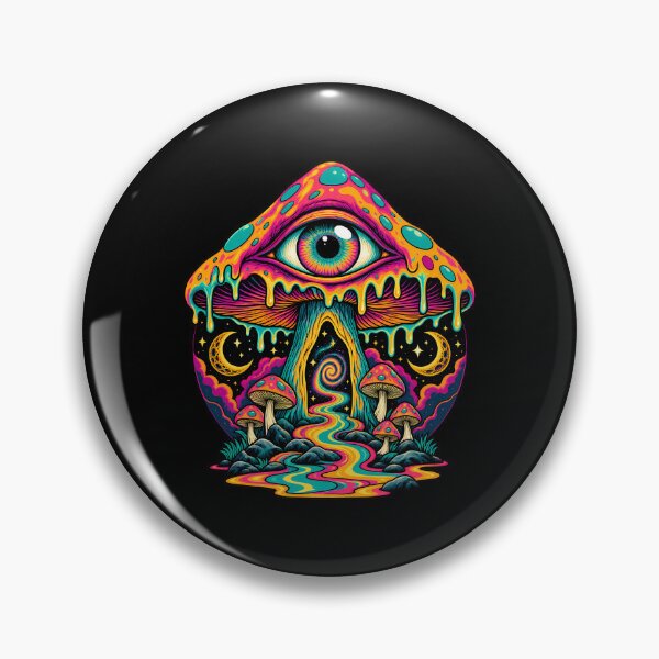 Item preview, Mystical Psychedelic Mushroom with Surreal Eye and Celestial Moons designed and sold by potseed21.
