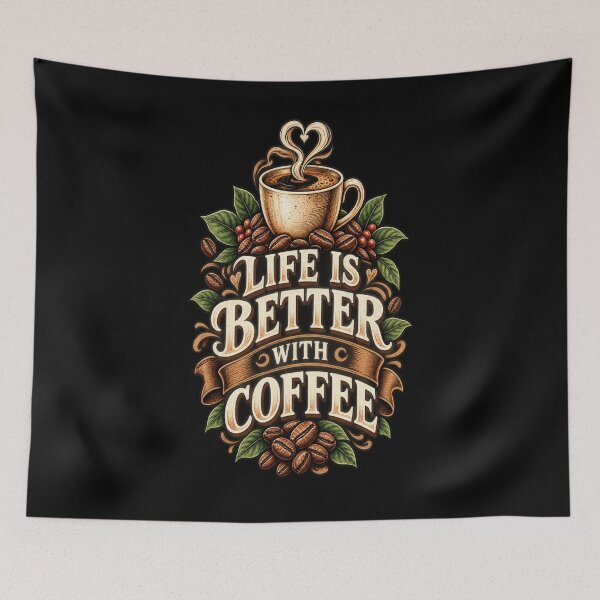 Item preview, Life Is Better With Coffee Vintage Coffee Lover Design designed and sold by NovaNest  Studio.
