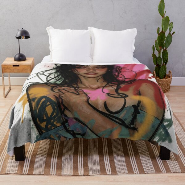 Item preview, Ethereal Rebel Woman – Dark Artistic Portrait with Graffiti Expression designed and sold by ZYVARENNE.