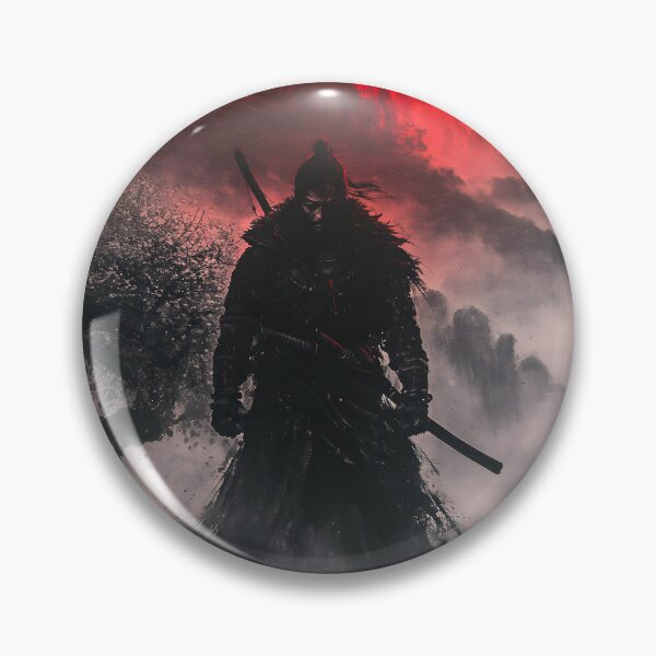 Item preview, Epic Ronin Samurai Red Sun and Misty Mountain Art designed and sold by GrinGalore.