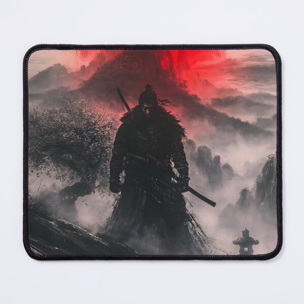 Item preview, Epic Ronin Samurai Red Sun and Misty Mountain Art designed and sold by GrinGalore.