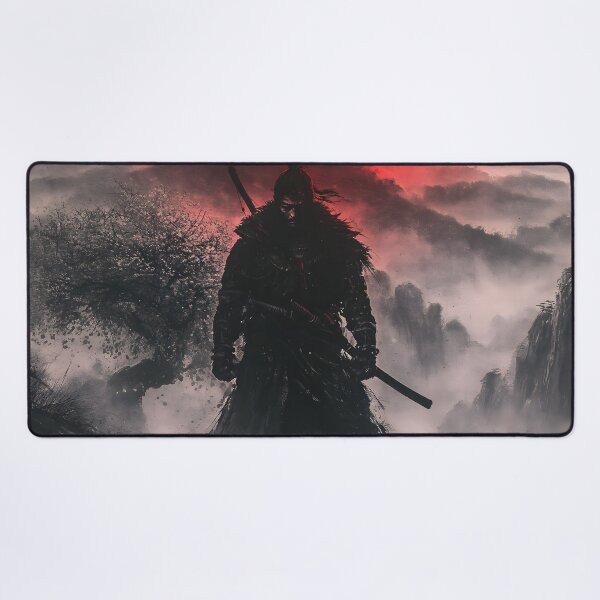 Item preview, Epic Ronin Samurai Red Sun and Misty Mountain Art designed and sold by GrinGalore.