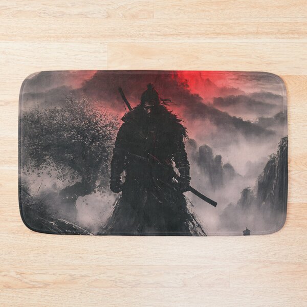 Item preview, Epic Ronin Samurai Red Sun and Misty Mountain Art designed and sold by GrinGalore.