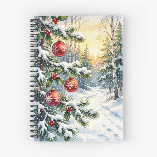 Item preview, Snowy Christmas Forest Watercolor designed and sold by Connys Colorful World.