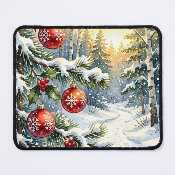 Item preview, Snowy Christmas Forest Watercolor designed and sold by Connys Colorful World.