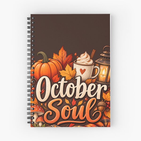 Item preview, October Soul – Cozy Autumn Pumpkin, Coffee & Fall Leaves designed and sold by blankTeeShirt.