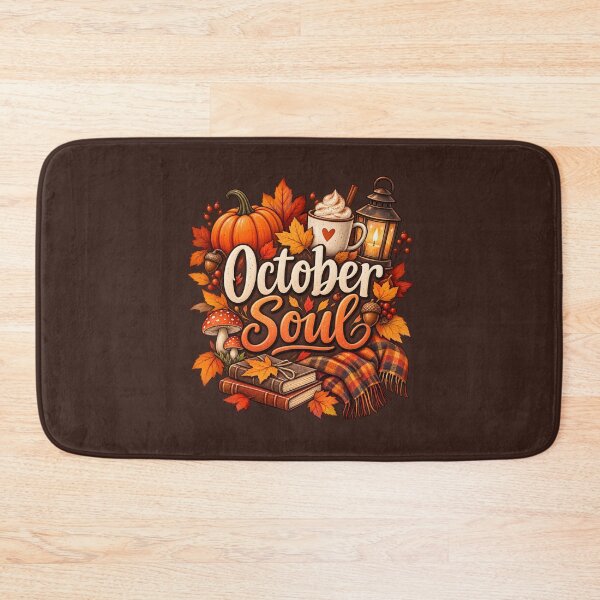 Item preview, October Soul – Cozy Autumn Pumpkin, Coffee & Fall Leaves designed and sold by blankTeeShirt.