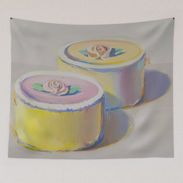 Item preview, Rosebud Cakes   1995 by Wayne Thiebaud - wayne thiebaud gallery designed and sold by namikikkik.