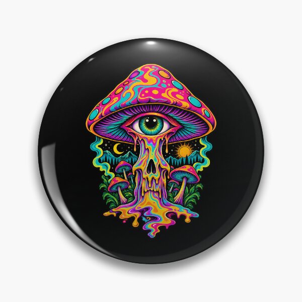 Item preview, Psychedelic Mythical Mushroom with Celestial Eye and Vibrant Neon Colors designed and sold by potseed21.