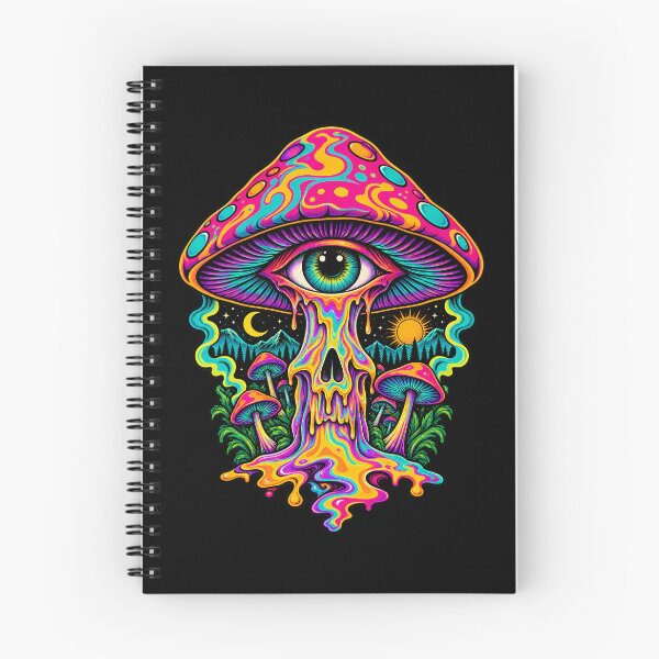 Item preview, Psychedelic Mythical Mushroom with Celestial Eye and Vibrant Neon Colors designed and sold by potseed21.