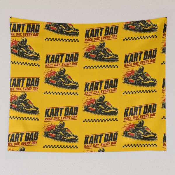 Item preview, Kart Dad - Bold retro illustration for a karting-culture - Gift for Motorsports Lovers designed and sold by MoonSkyArt.