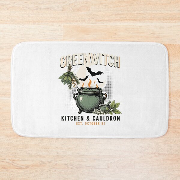 Item preview, Greenwitch Kitchen Witch Cauldron Halloween Design Graphic Tee v3 designed and sold by DarylWelsh2024.