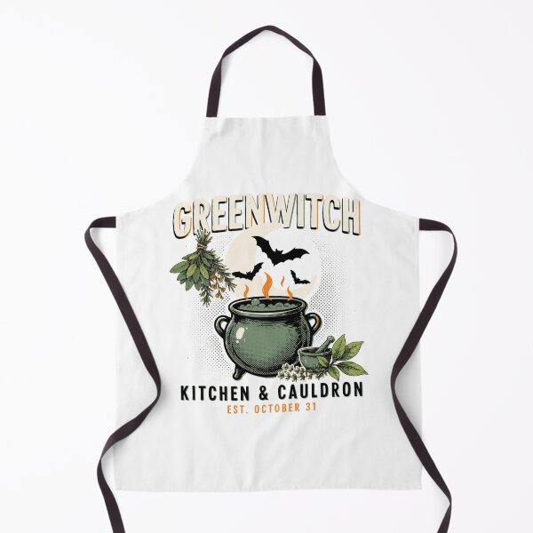 Item preview, Greenwitch Kitchen Witch Cauldron Halloween Design Graphic Tee v3 designed and sold by DarylWelsh2024.