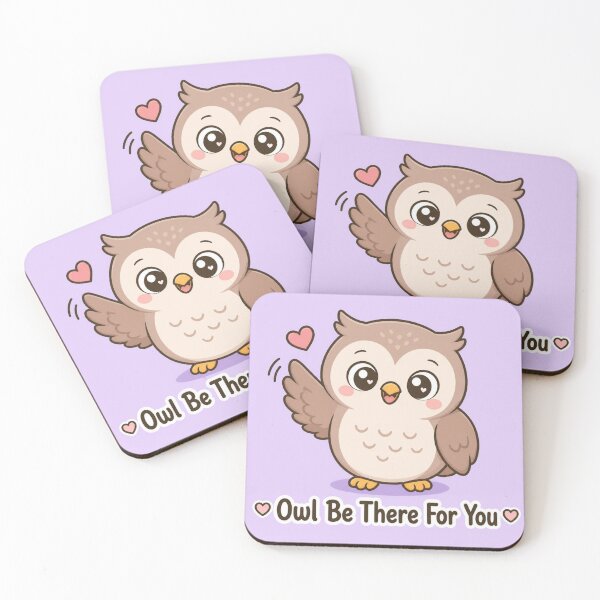 Item preview, Owl Be There For You Funny Owl Illustration | Cute Pun Gift designed and sold by moonlit.ink.shop.