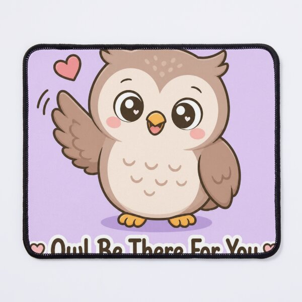 Item preview, Owl Be There For You Funny Owl Illustration | Cute Pun Gift designed and sold by moonlit.ink.shop.