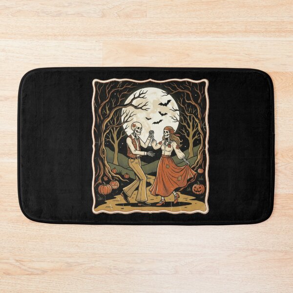 Item preview, Spooky Skeleton Couple Dancing Under the Halloween Moon Gothic Romance designed and sold by VELORIA706.