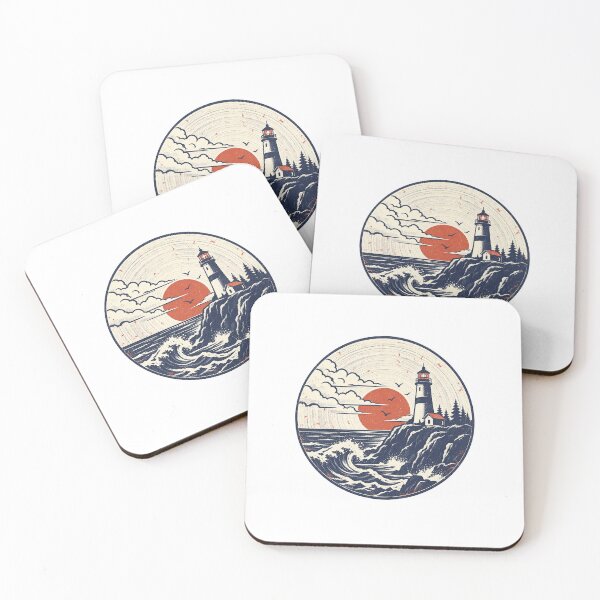 Item preview, Lighthouse Patch Sunset designed and sold by LongIslandDesgn.
