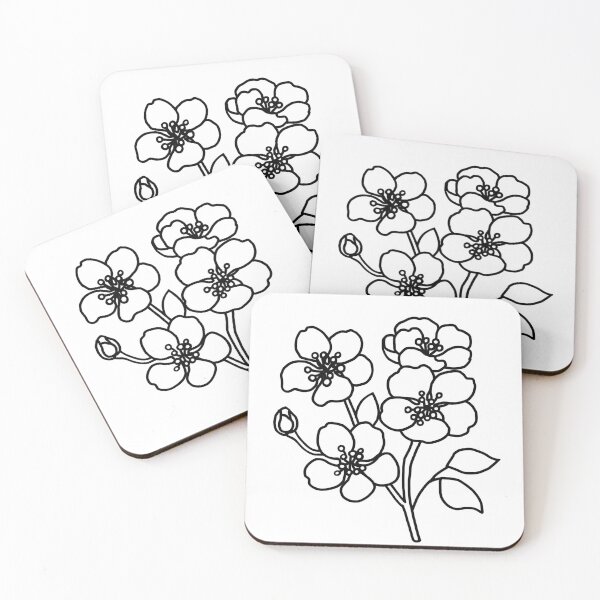 Item preview, Minimalist Cherry Blossom Inspired Floral Line Art designed and sold by IwonaKpn.