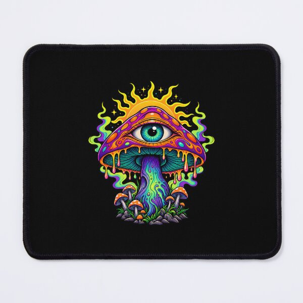 Item preview, Mystical Psychedelic Mushroom with Surreal All-Seeing Eye and Vibrant Dripping Colors designed and sold by potseed21.