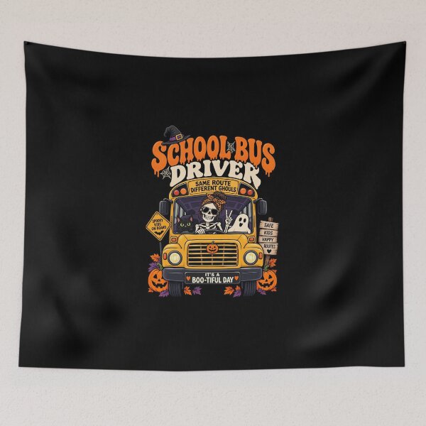 Item preview, School Bus Driver Same Route Different Ghouls .. Halloween Bus Driver designed and sold by Ridaelb.