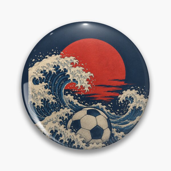 Item preview, Japanese Wave Football – The Beautiful Game designed and sold by Final Whistle Art.