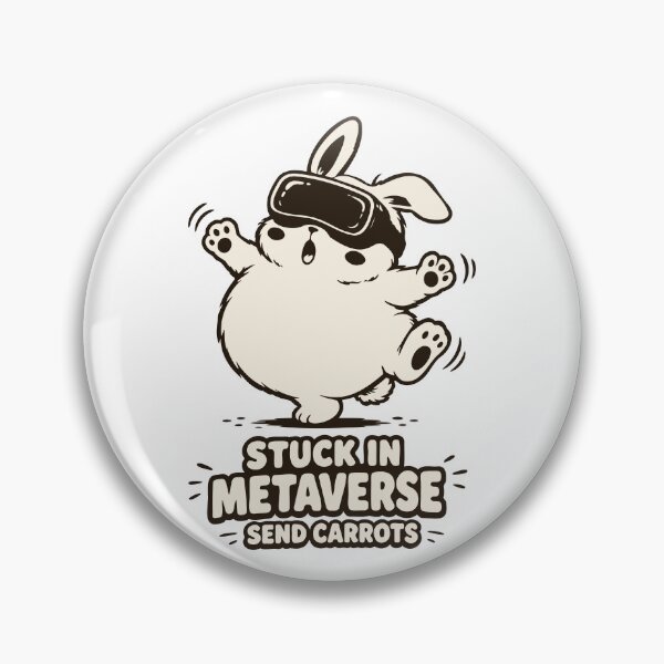 Item preview, Stuck in Metaverse Bunny Sticker – Funny VR Gaming Rabbit designed and sold by MalisoStickers.