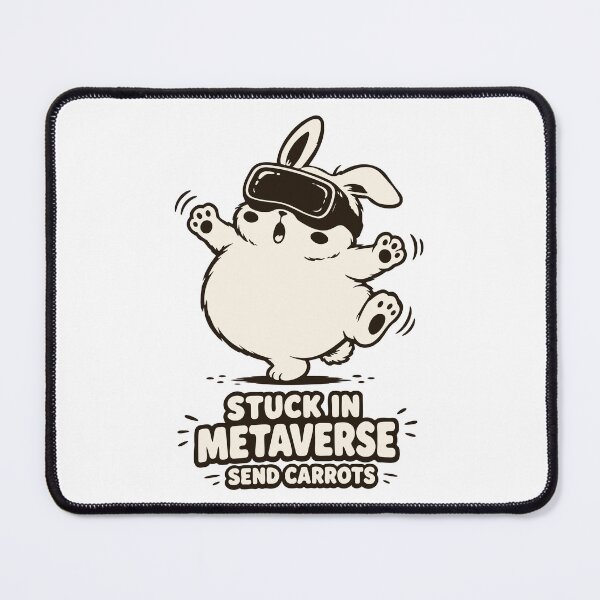 Item preview, Stuck in Metaverse Bunny Sticker – Funny VR Gaming Rabbit designed and sold by MalisoStickers.